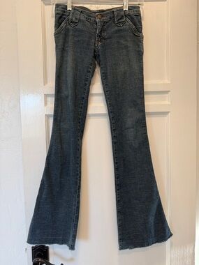 Frankie B. Dark Blue Flare Jeans